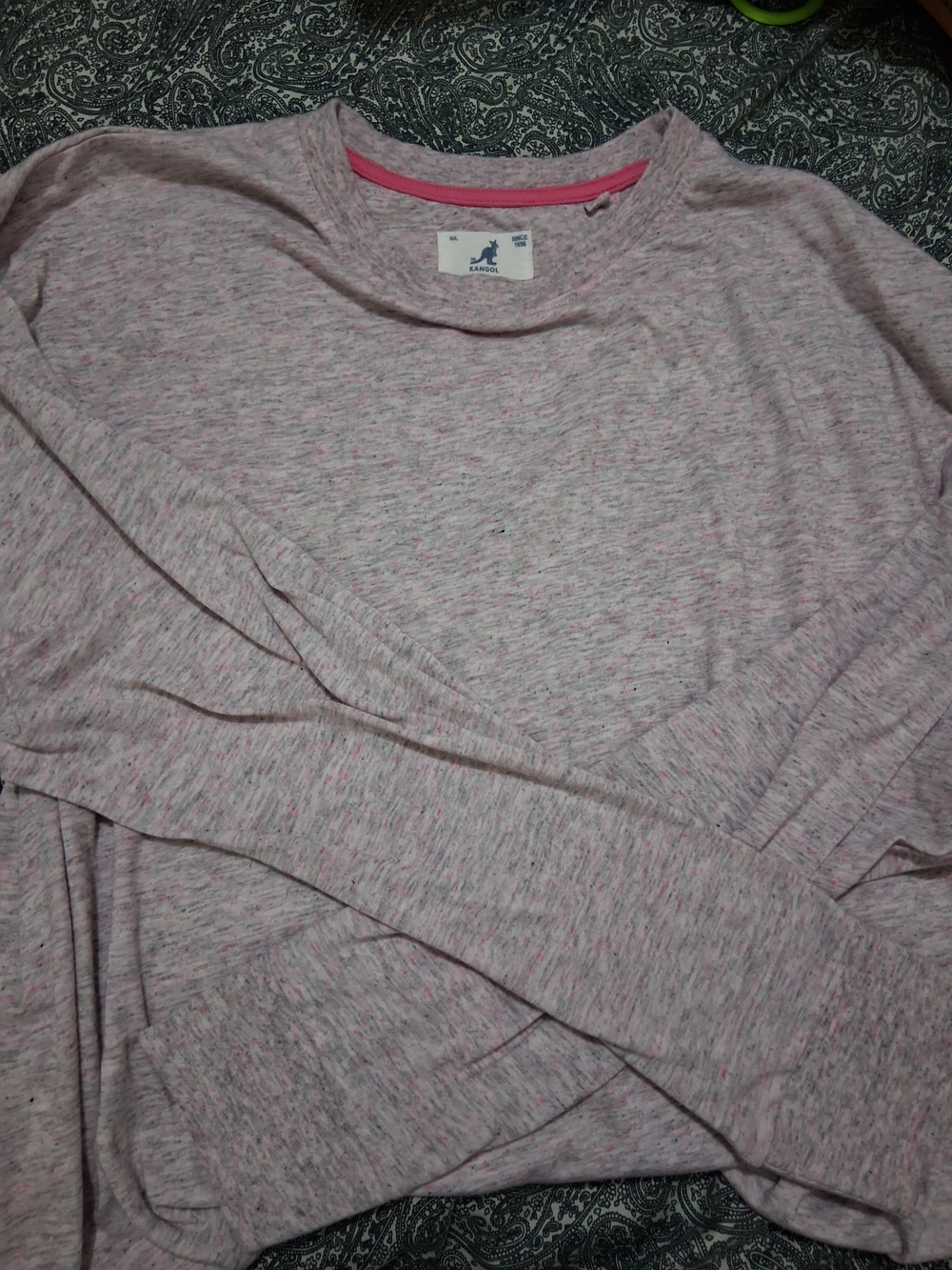 Light Pink Heather Long-Sleeve Women's Top